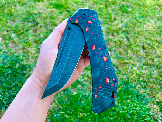 ElitEdge 12.25” Giant Skull Knife Tactical Spring Assisted Open Blade Folding Pocket knife. Hunting, Camping, Cute Knife, Cool Knife