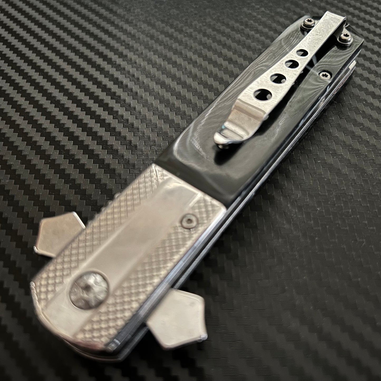 BladeDealUSA 9” Black Marble Cross Cute Knife Spring Assisted Open Blade Folding Pocket Knife. Hunting, Camping, Cute Knife. Cool Knife