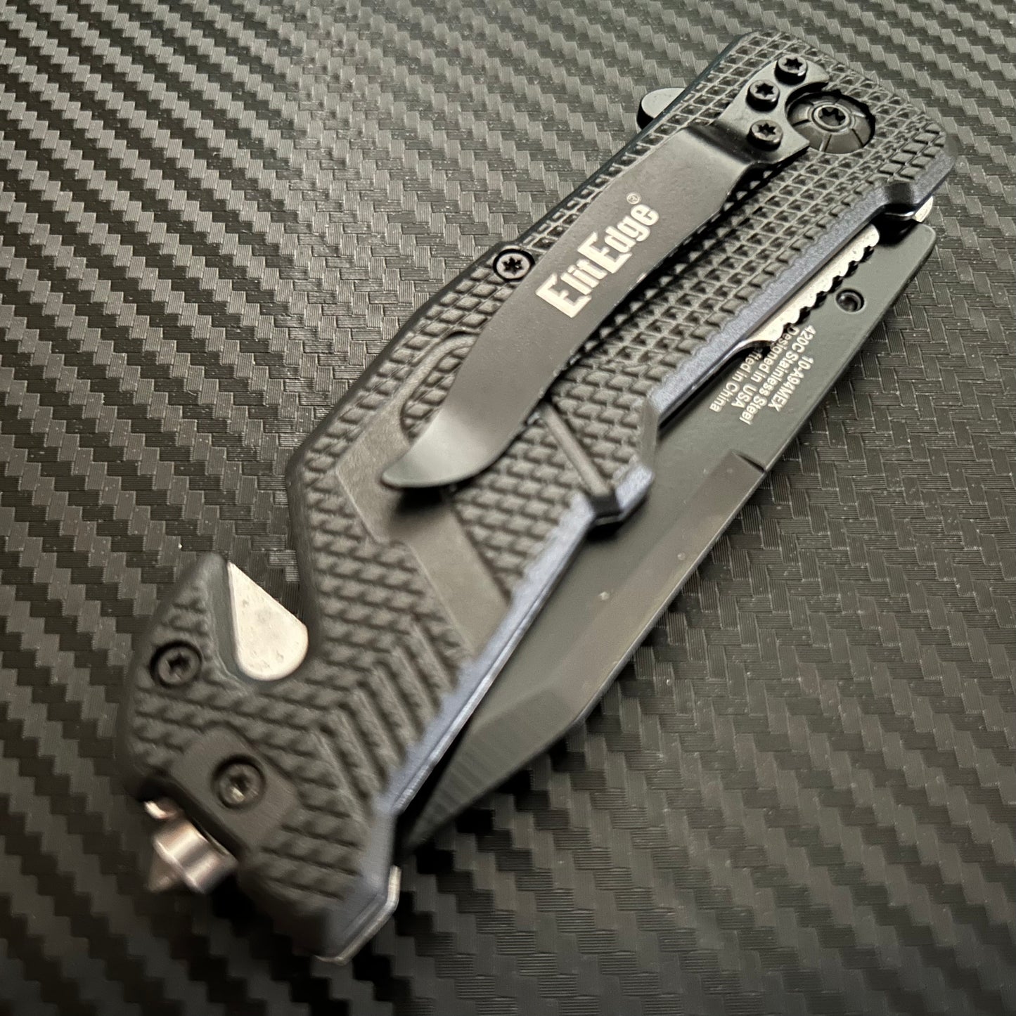 ElitEdge 8.5” Mexican Flag Tactical Spring Assisted Open Blade Folding Pocket Knife Cool Knife Cute Knife Hunting Knife