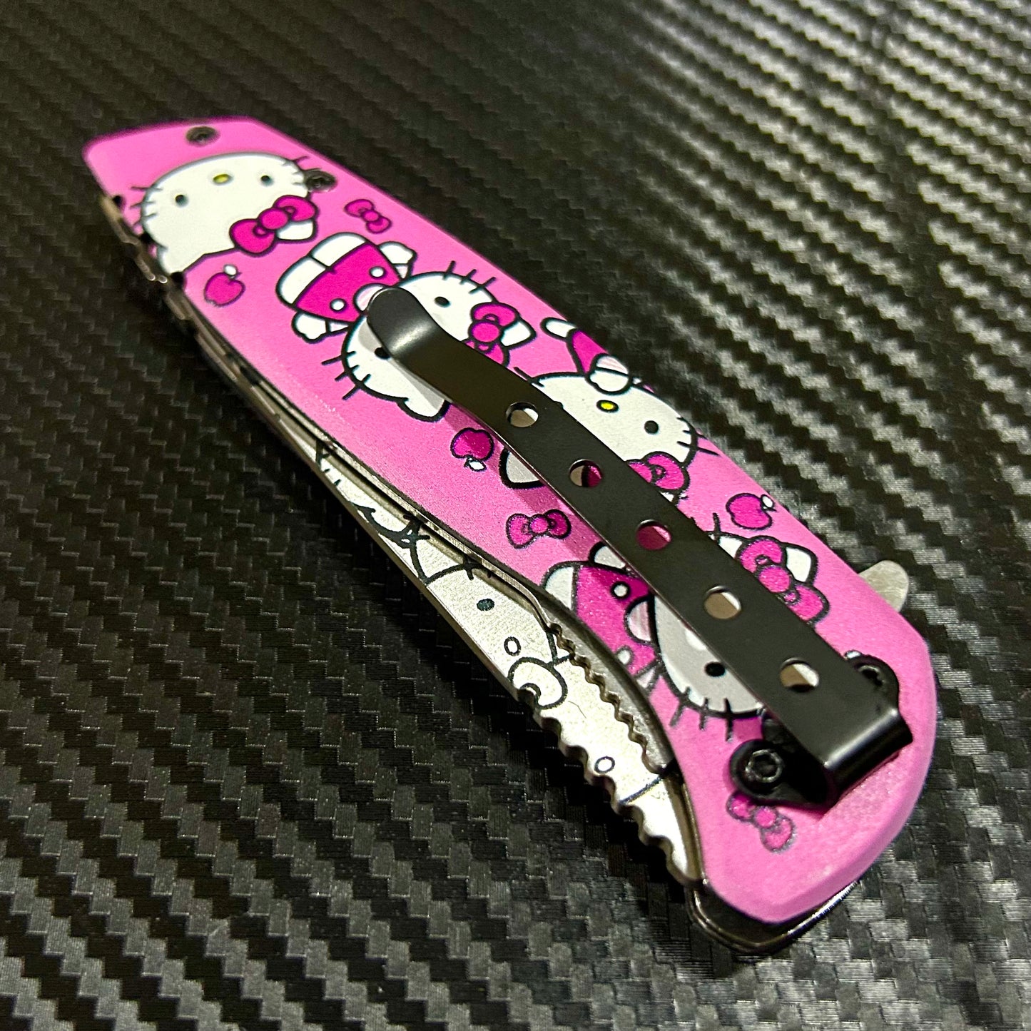 BladeDealUSA 8" Pink Heart Spring Assisted Open Blade Folding Pocket Knife