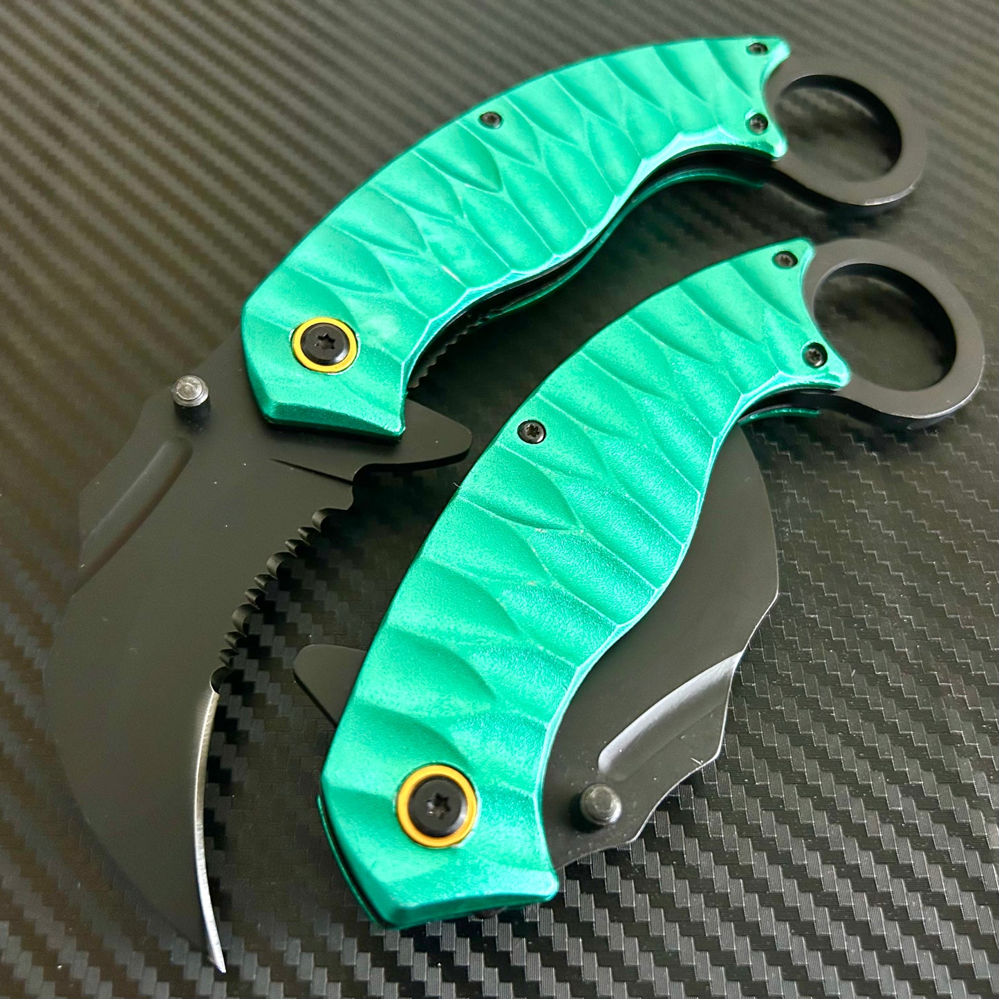ElitEdge 8.5” Karambit Knife Spring Assisted Open Blade Folding Pocket Knife. Hunting, Camping, Cute Knife. Cool Knife