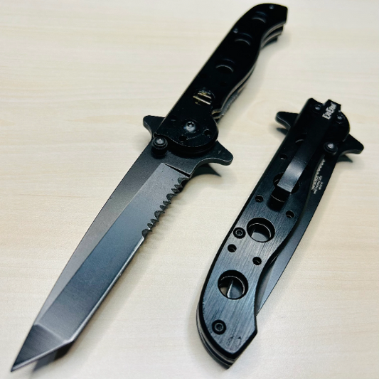 ElitEdge 8” Black Cute Tactical Spring Assisted Open Blade Folding Pocket knife