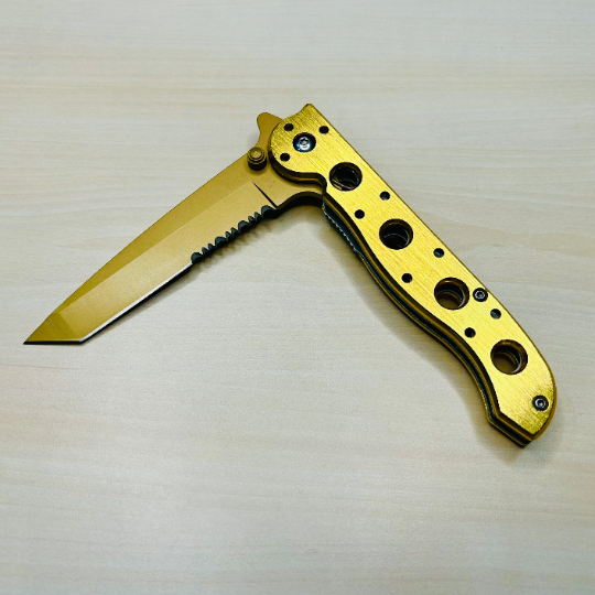 ElitEdge 8” Gold Cute Tactical Spring Assisted Open Blade Folding Pocket knife
