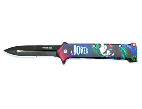 8" JOKER KNIFE JO5 Spring Assisted Open Folding Pocket Knife. Pocket Clip Included