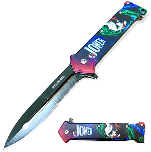 8" JOKER KNIFE JO5 Spring Assisted Open Folding Pocket Knife. Pocket Clip Included