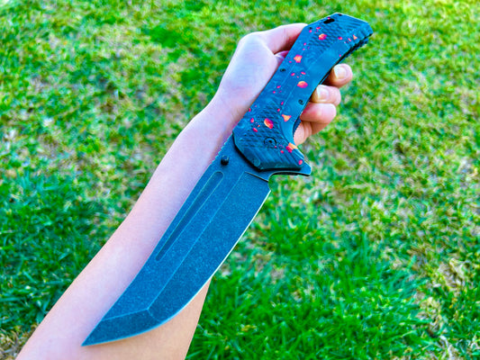 ElitEdge 12.25” Giant Skull Knife Tactical Spring Assisted Open Blade Folding Pocket knife. Hunting, Camping, Cute Knife, Cool Knife