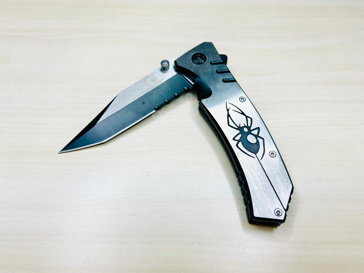 Super Knife 9” Spider Tactical Cool Knife Spring Assisted Open Blade Folding Pocket knife. Hunting, Camping, Cute Knife. Cute Knives.
