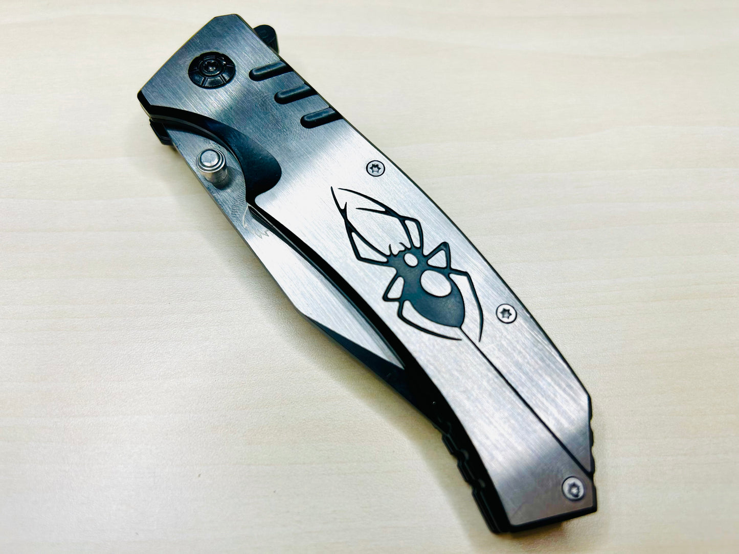 Super Knife 9” Spider Tactical Cool Knife Spring Assisted Open Blade Folding Pocket knife. Hunting, Camping, Cute Knife. Cute Knives.