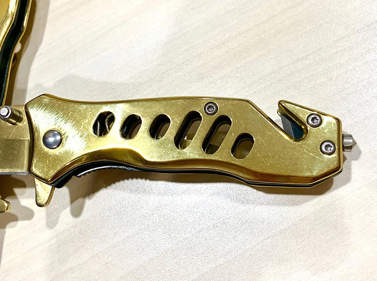 SuperKnife 6.75” Gold Tactical Cute Spring Assisted Open Blade Folding Pocket Knife. Cute Knife, Cool Knife, Pretty Knife, Pocket Knives