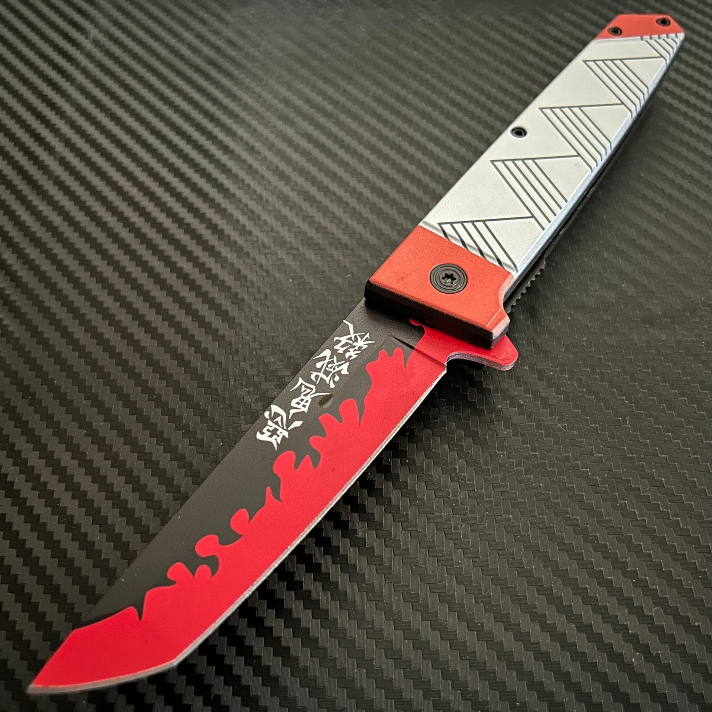 ElitEdge 9” Cute Orange Mini Katana Spring Assisted Open Blade Folding Pocket Knife Hunting Cool Knife