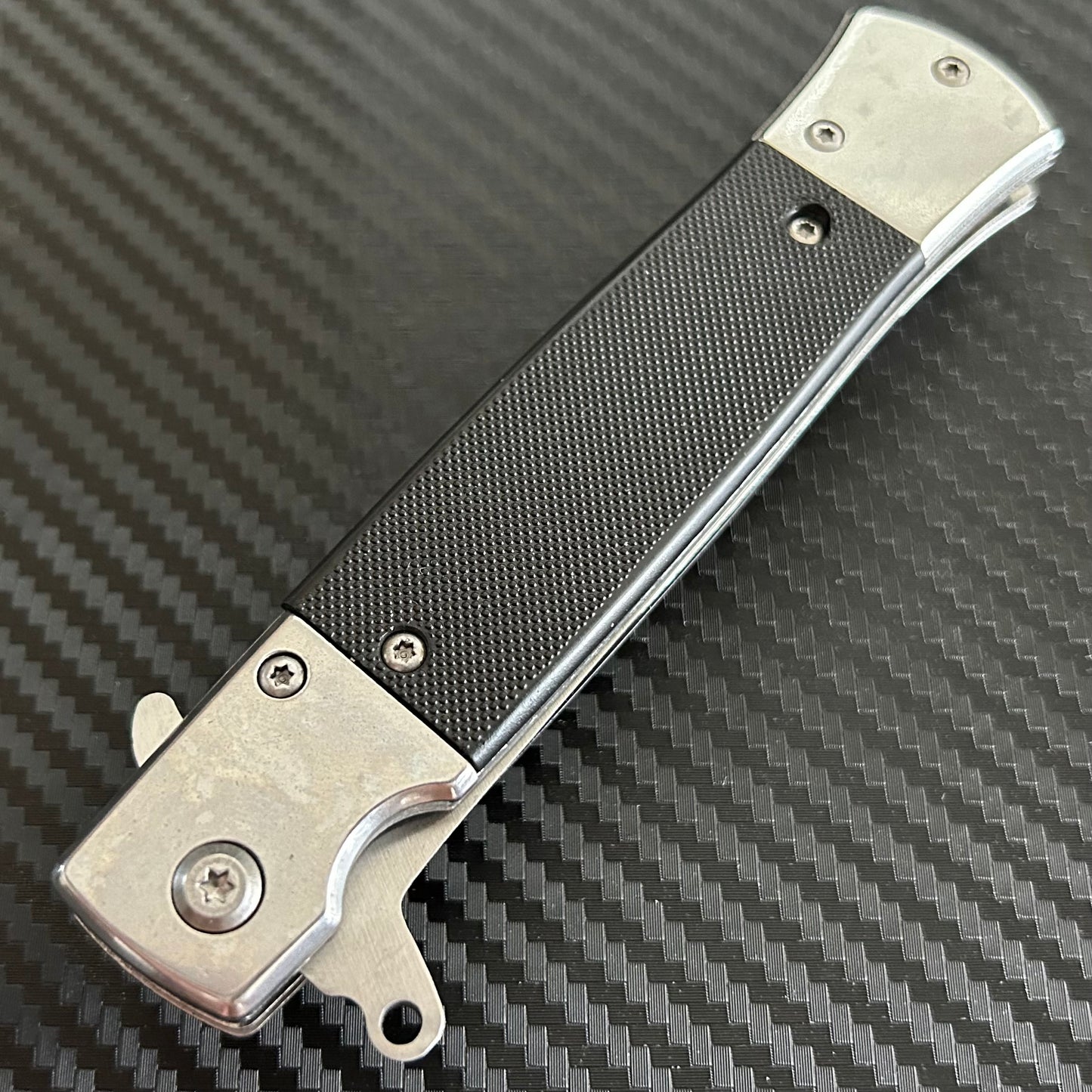 ElitEdge 8.5” Silver Military Gift Knife Spring Assisted Open Blade Folding Pocket Knife Cool Knife Gift for him,,,,,