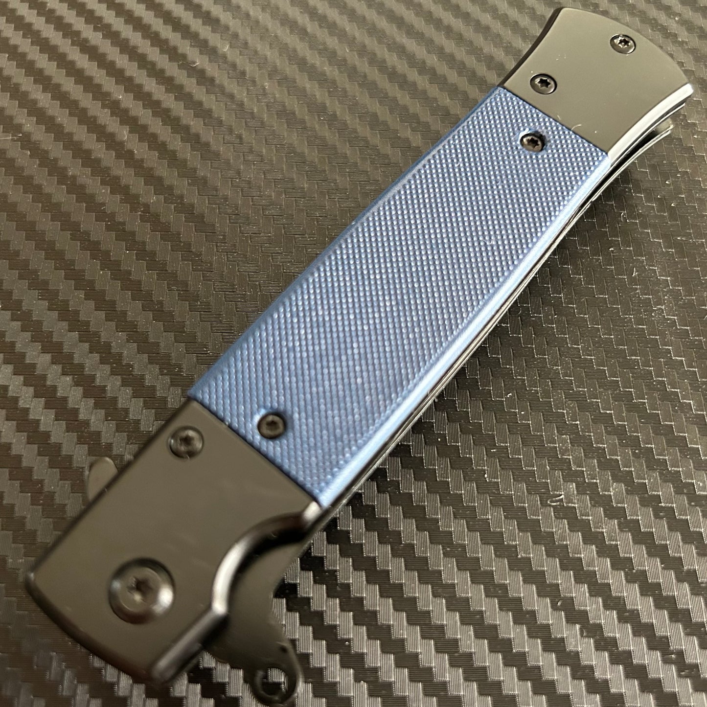 ElitEdge 8.5” Blue Military Gift Knife Spring Assisted Open Blade Folding Pocket Knife Cool Knife Gift for him