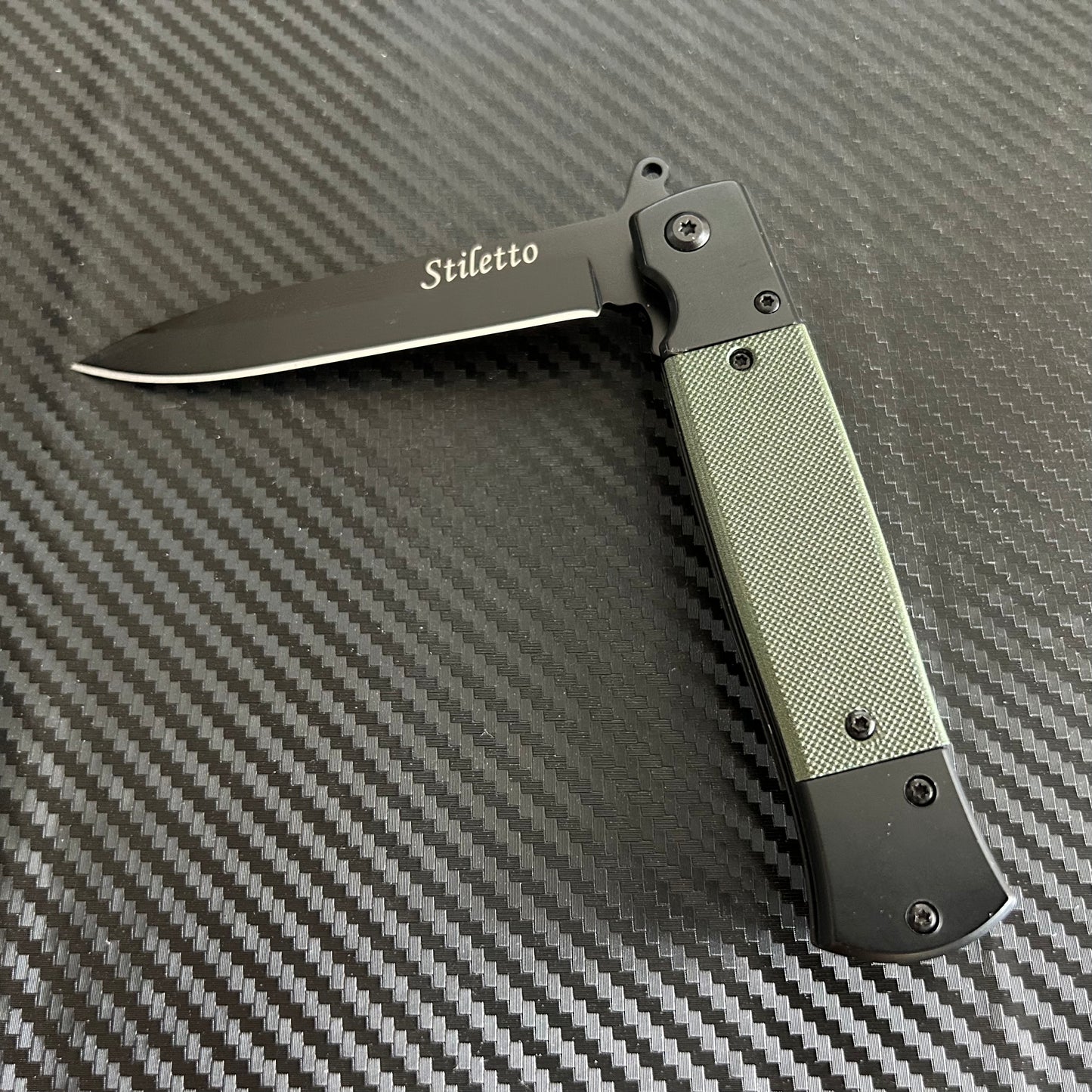 ElitEdge 8.5” Green Military Gift Knife Spring Assisted Open Blade Folding Pocket Knife Cool Knife Gift for him