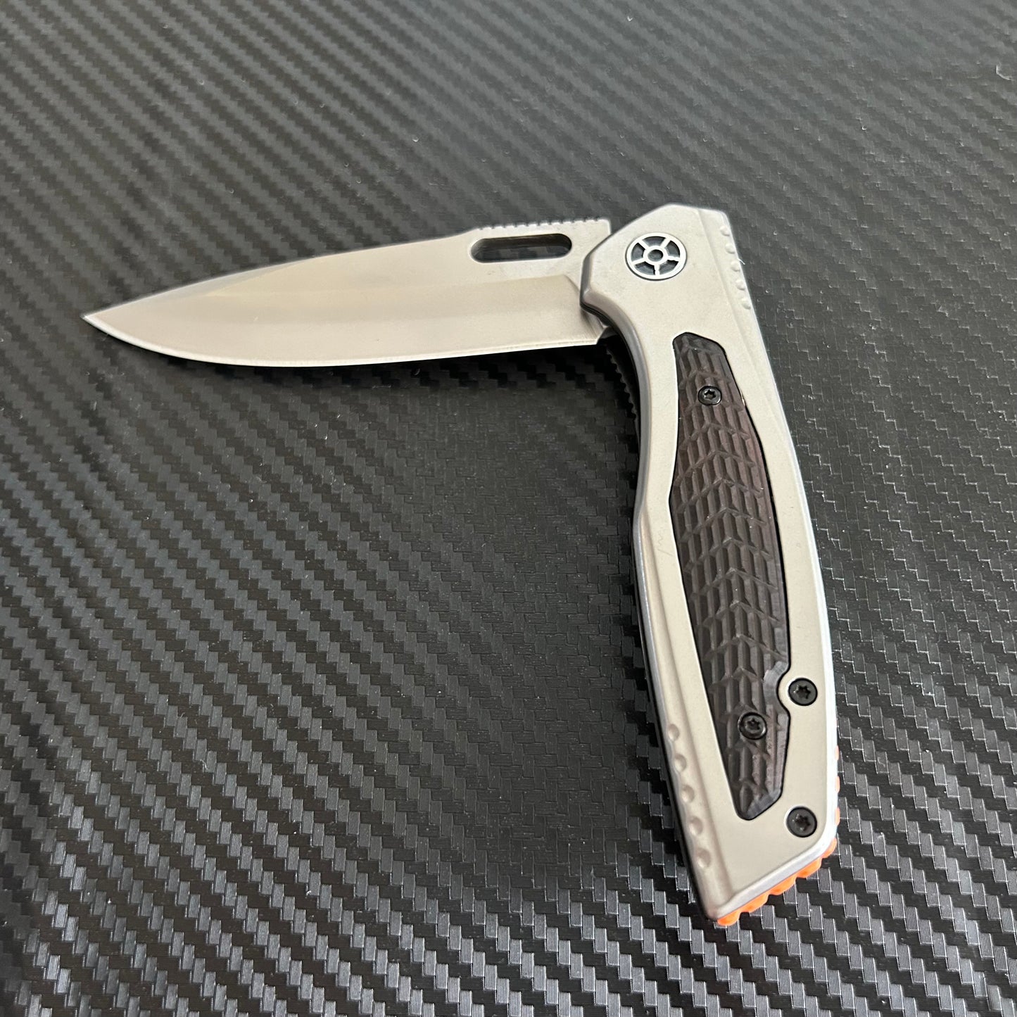 ElitEdge 8.5” Black Military Tactical Cool Knife Ball Bearing Open Blade Folding Pocket knife. Hunting, Camping, Cute Knife. Cool Knives