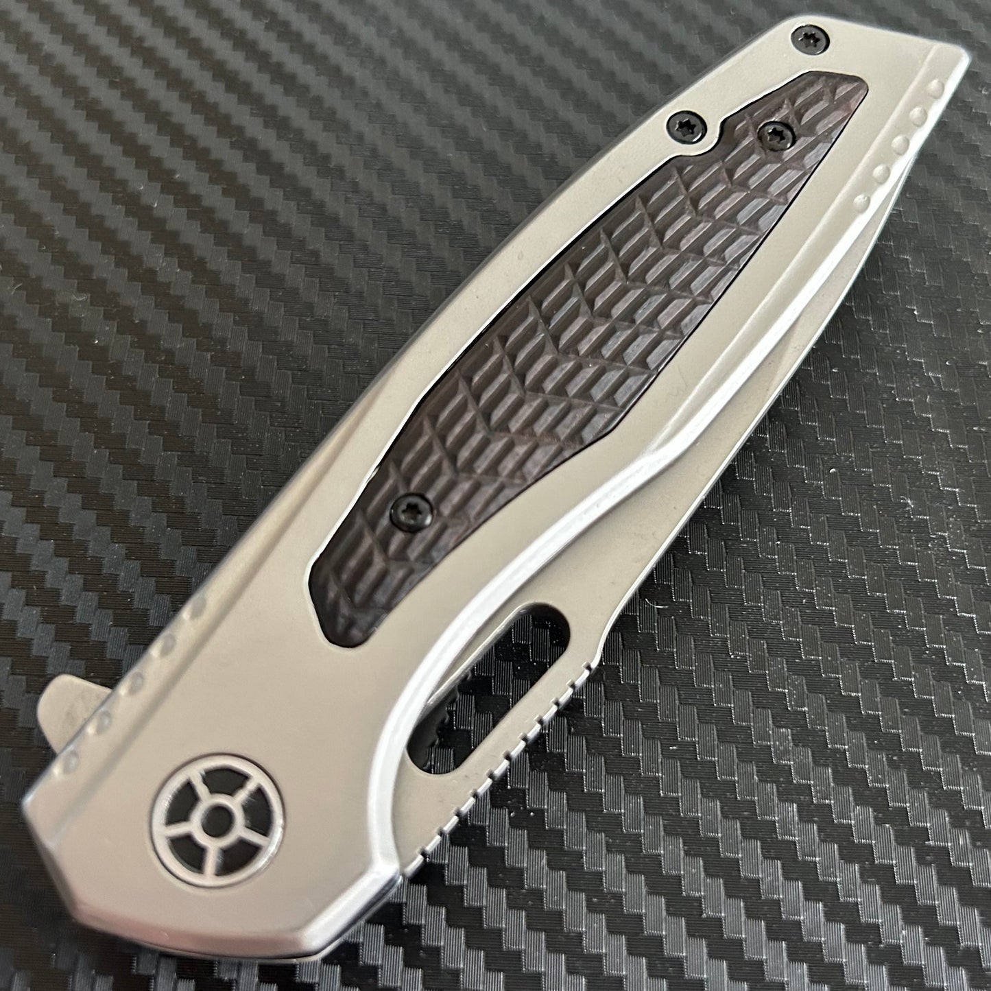 ElitEdge 8.5” Black Military Tactical Cool Knife Ball Bearing Open Blade Folding Pocket knife. Hunting, Camping, Cute Knife. Cool Knives
