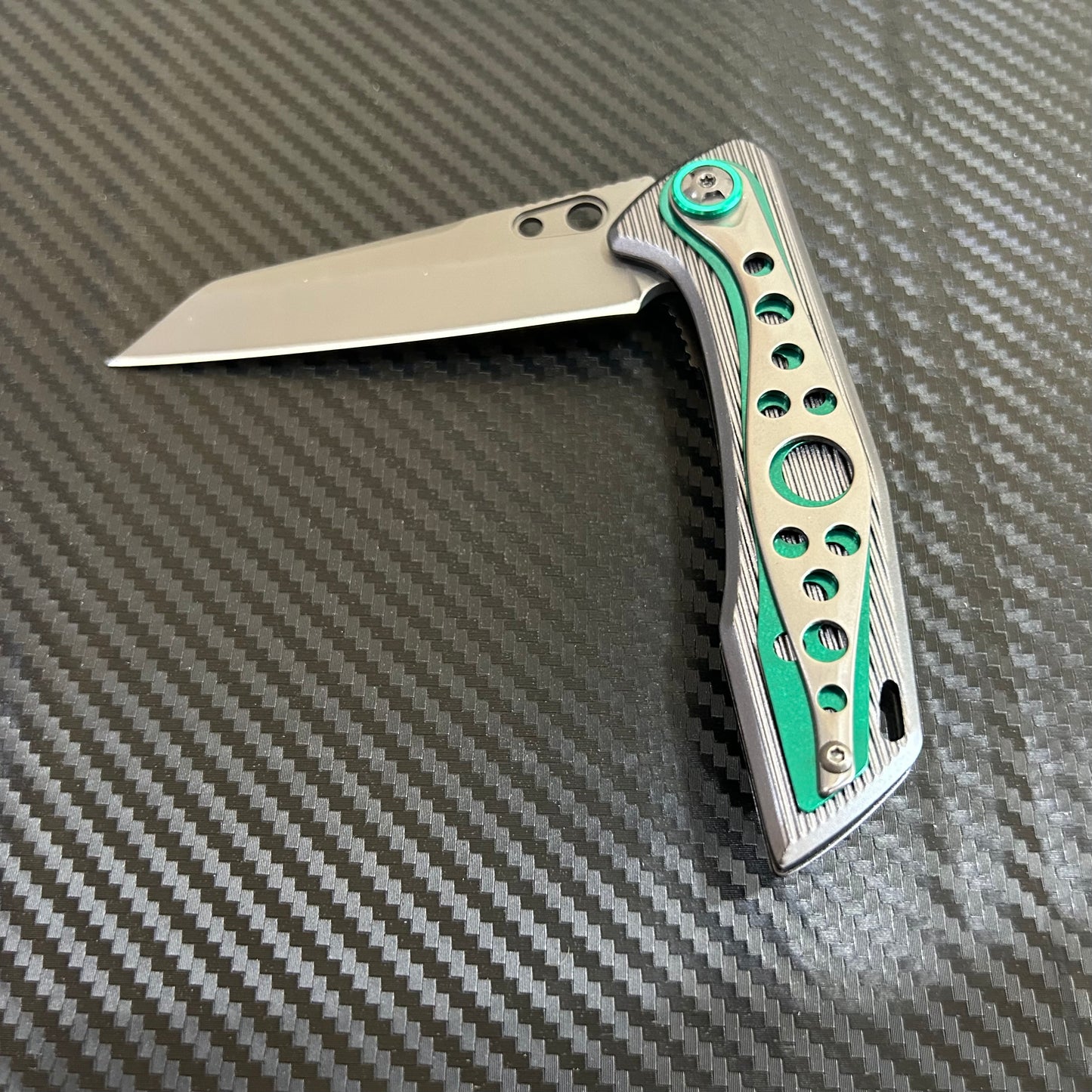 ElitEdge 8” Green Titanium Color Coated Spring Assisted Open Folding Pocket Knife. Cool Knife. Cute Knife. Gift Knife