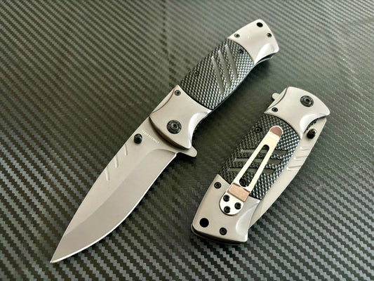 BladeDealUSA 9” Classic Black G10 Handle Tactical Spring Assisted Folding Pocket Knife Cute Knife. Hunting, Camping, Cute Knife. Cool Knife