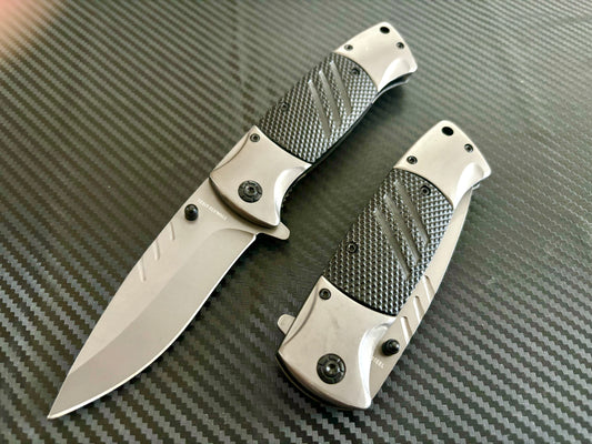 BladeDealUSA 9” Classic Black G10 Handle Tactical Spring Assisted Folding Pocket Knife Cute Knife. Hunting, Camping, Cute Knife. Cool Knife