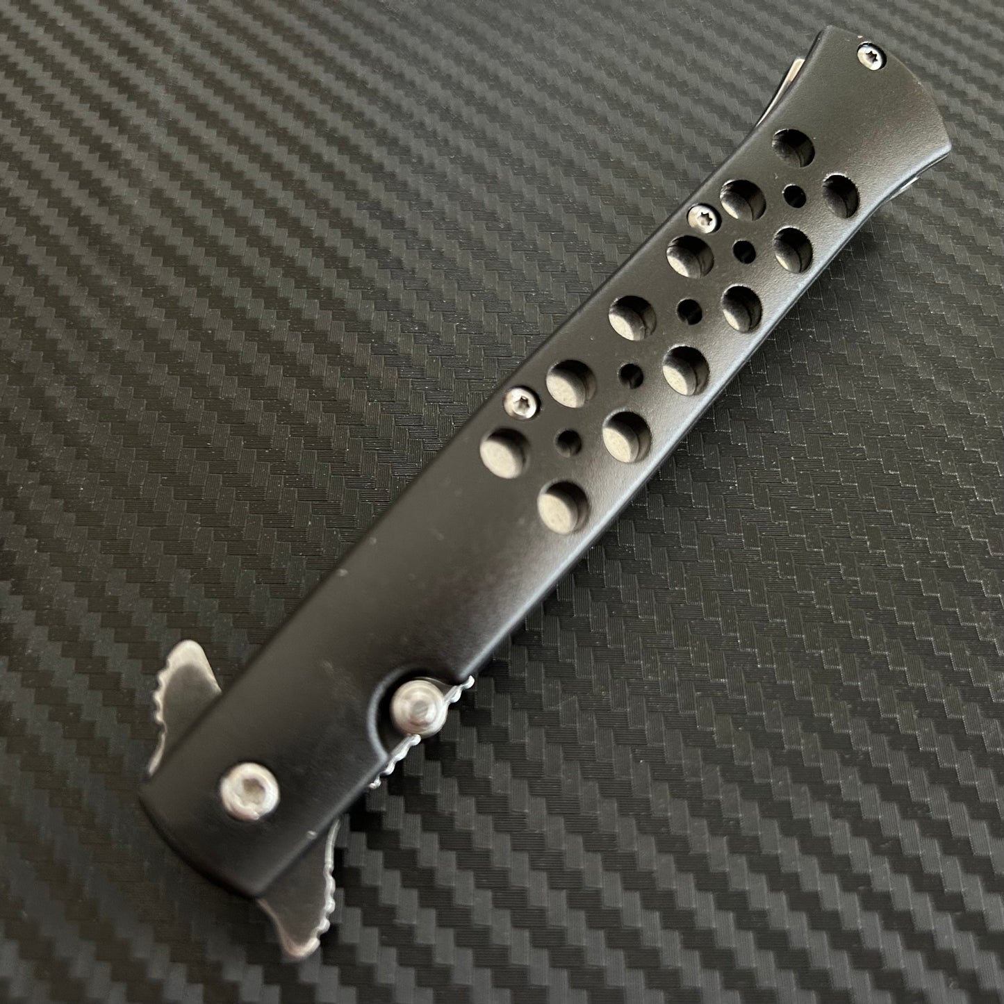 ElitEdge 9” Classic Black Tactical Spring Assisted Folding Pocket Knife Cute Knife