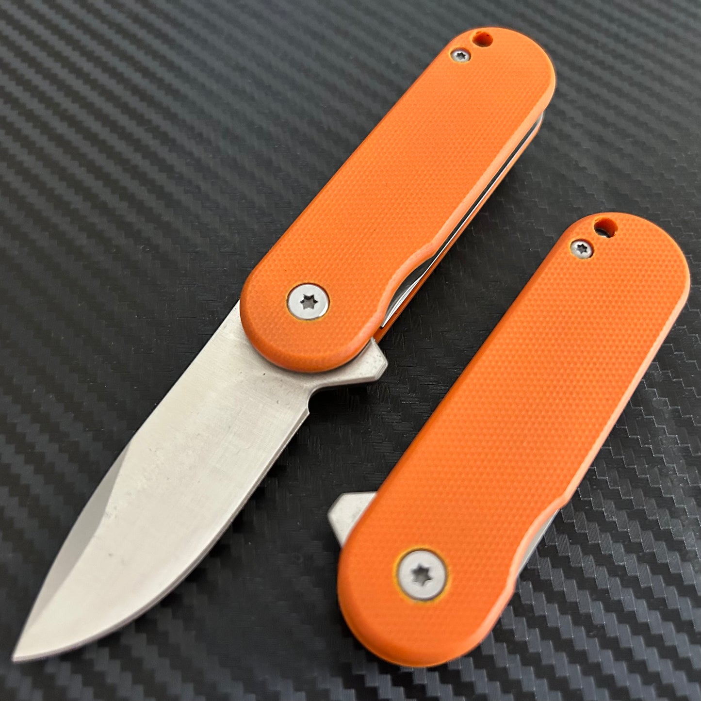 ElitEdge 6” Orange Mini Cute Knife Ball Bearing Open Blade Folding Pocket Knife. Hunting, Camping, Cute Knife. Cool Knife