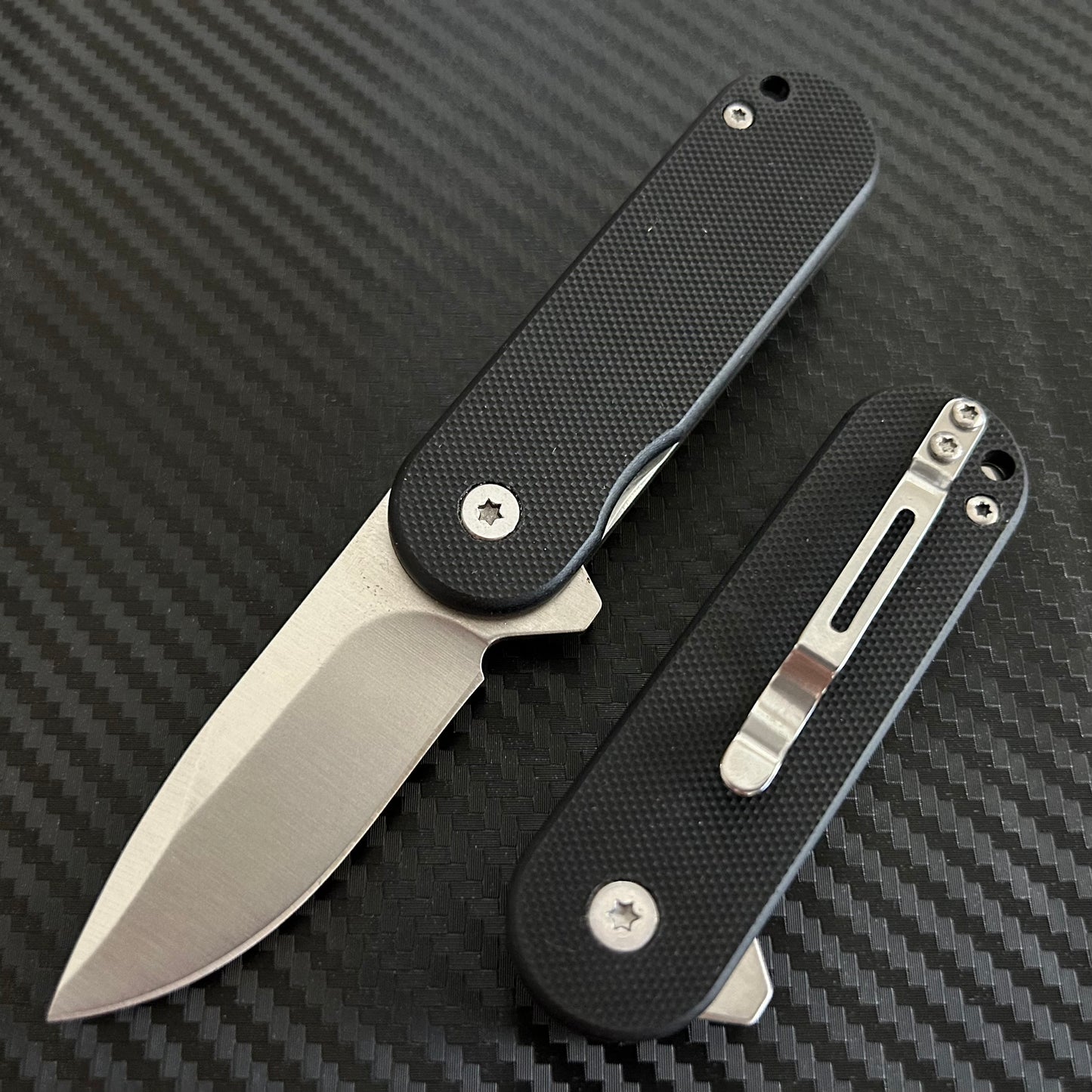 ElitEdge 6” Black Mini Cute Knife Ball Bearing Open Blade Folding Pocket Knife. Hunting, Camping, Cute Knife. Cool Knife