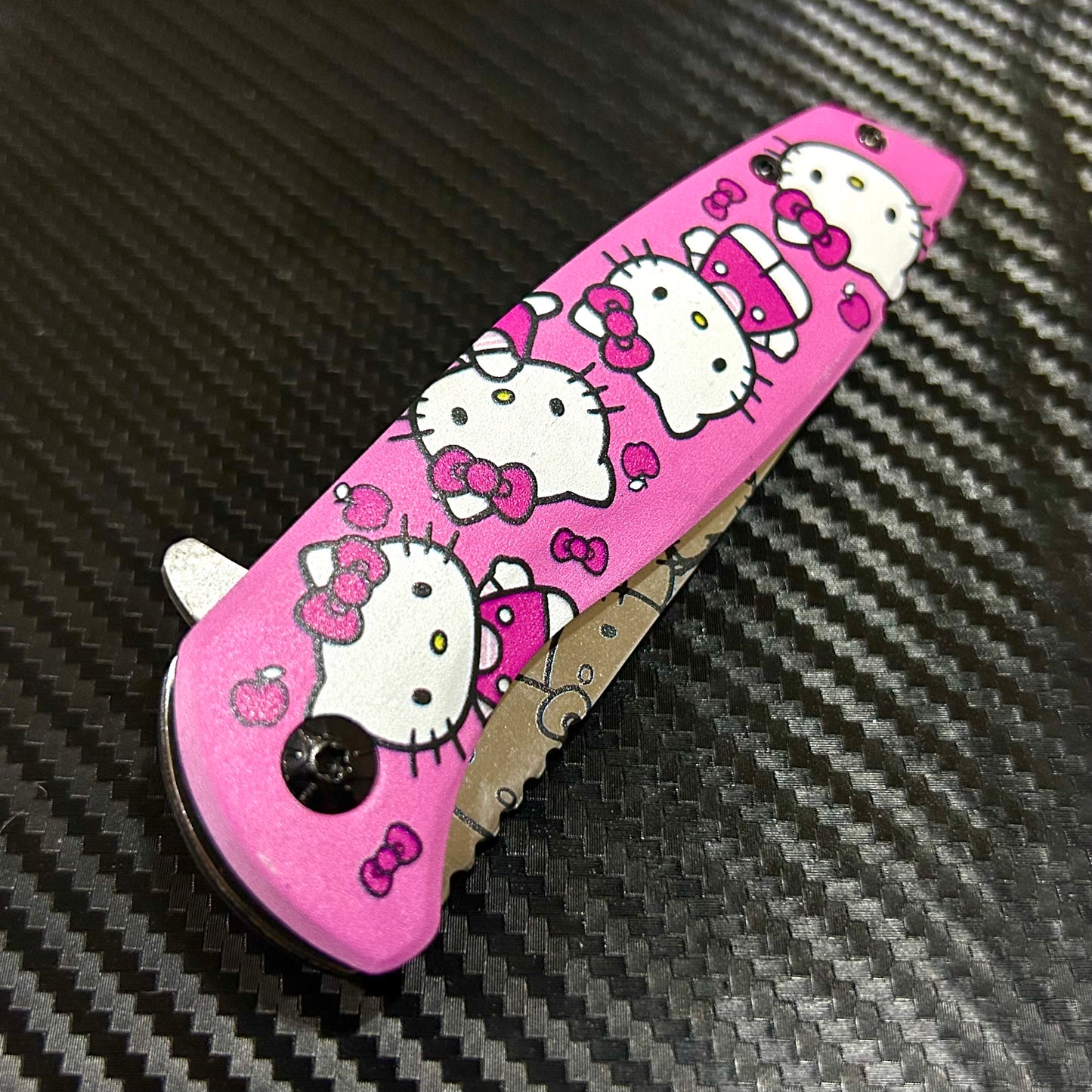 BladeDealUSA 8" Pink Heart Spring Assisted Open Blade Folding Pocket Knife