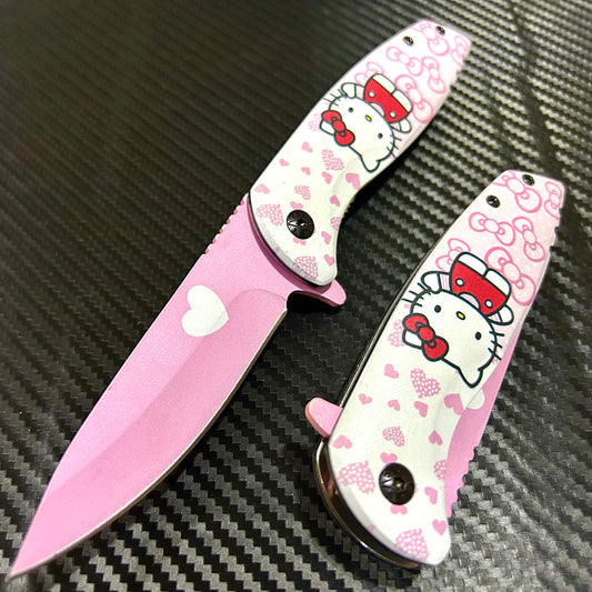 BladeDealUSA 8" Pink Heart Spring Assisted Open Blade Folding Pocket Knife (Copy)