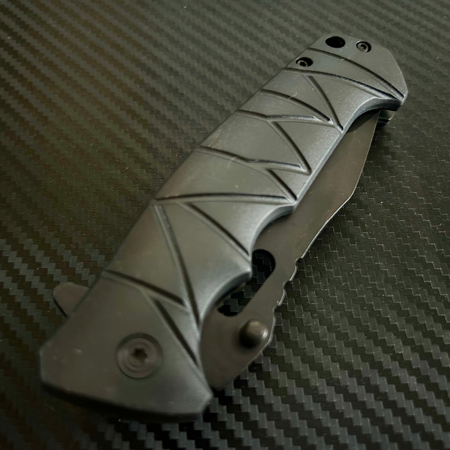ElitEdge 8” Tactical Black Jumbo Spring Assisted Open Blade Folding Pocket Knife. Hunting, Camping, Cute Knife