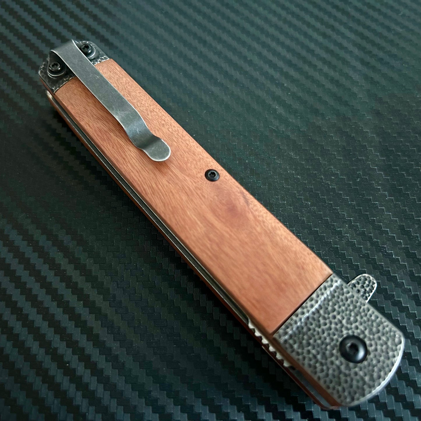BladeDealUSA 9” Cute Stonewashed Monster Mini wood Katana Spring Assisted Open Blade Folding Pocket Knife Hunting Cool Knife