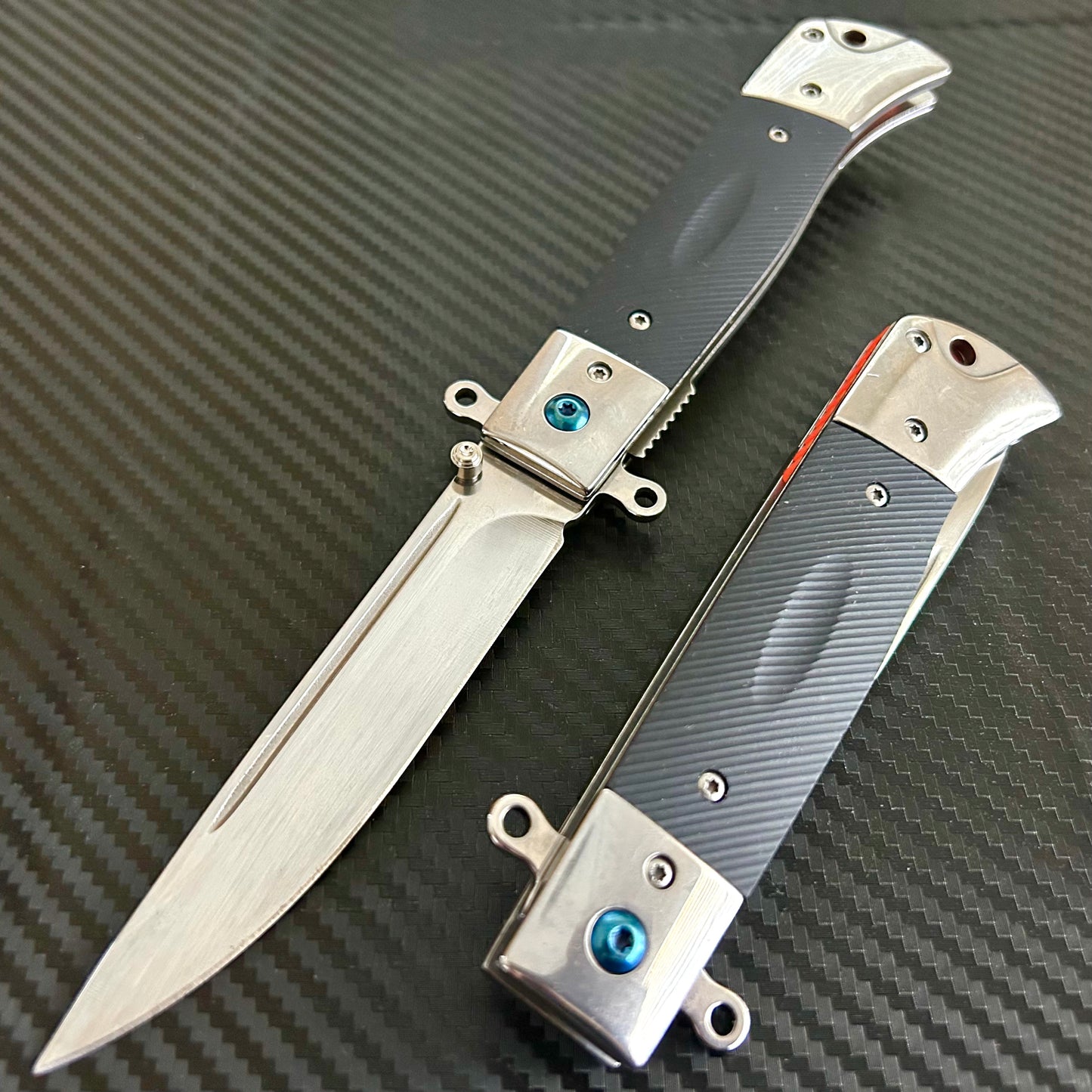 ElitEdge 9” Classic Wood Tactical Silver Handle Ball Bearing Folding Pocket Knife Cute Knife. Hunting, Camping, Cute Knife. Cool Knife