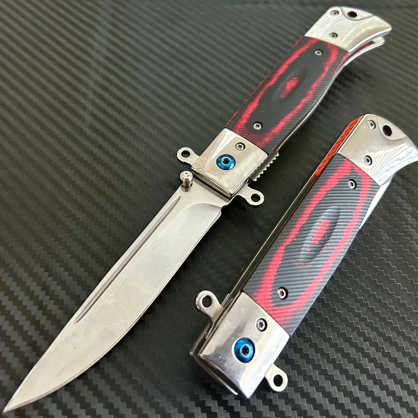 ElitEdge 9” Classic Wood Tactical Silver Handle Ball Bearing Folding Pocket Knife Cute Knife. Hunting, Camping, Cute Knife. Cool Knife