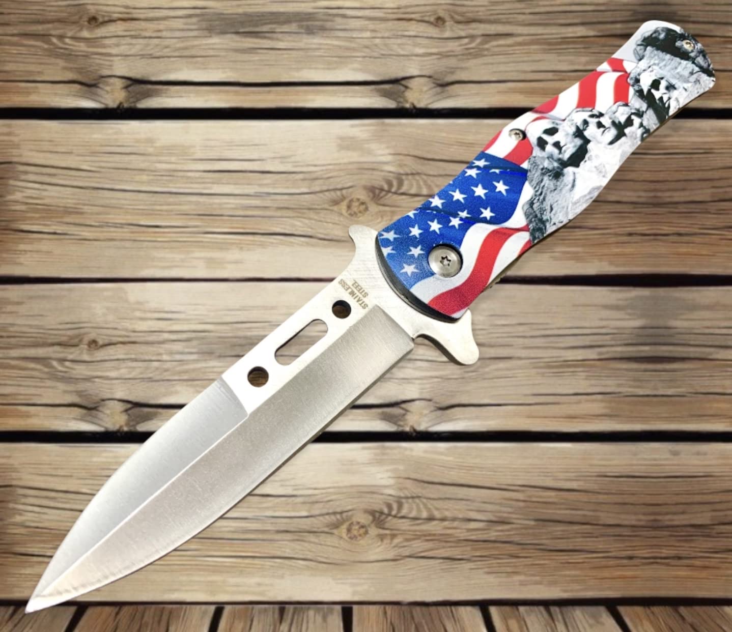 Super Knife USA President Mountain EDC Cool Sharp Blade Assisted Open Folding Stiletto Pocket Knife