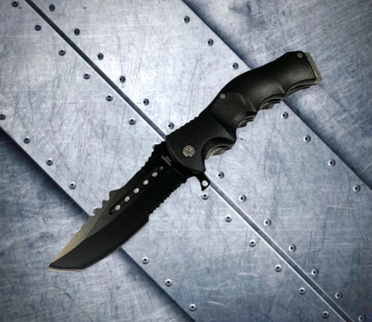 Super Knife CSGO 8.5” Spring Assisted Open Folding Pocket Knife. ABS Sanding Polished Handle