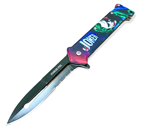 8" JOKER KNIFE JO5 Spring Assisted Open Folding Pocket Knife. Pocket Clip Included