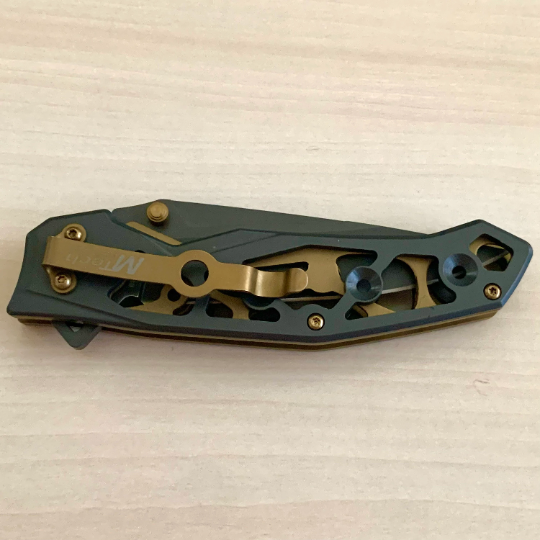 MTech 8.25” Steampunk Tactical Ball Bearing Manual Open Blade Folding Pocket Knife