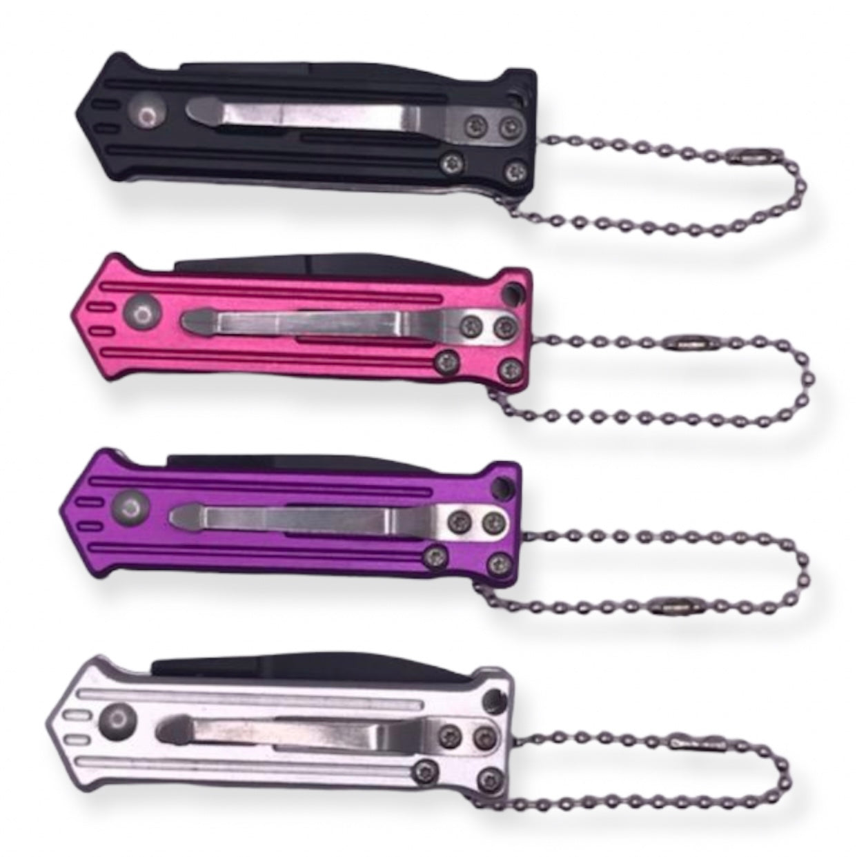 Mini Switchblade Automatic Joker Pocket Knife Set. 12pcs Mixed Color